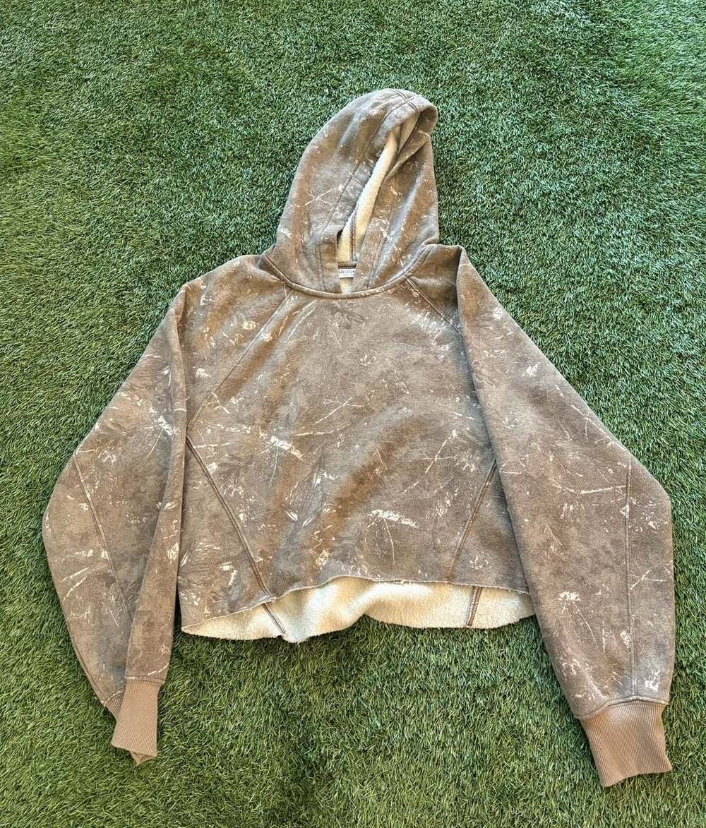Arizona Jean Co. Acid Wash Brown Distressed Hoodie